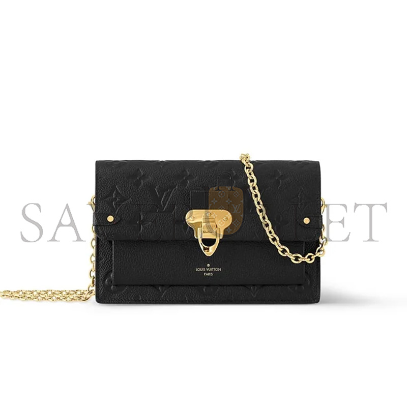LOUIS VUITTON PLATINE MONOGRAM EMPREINTE VAVIN CHAIN WALLET SILVER HARDWARE M67893 (19*12*4cm)
